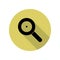 loop magnifier long shadow icon. Simple glyph, flat vector of web icons for ui and ux, website or mobile application