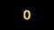 Loop Number Zero golden shine light motion animation