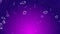 Loop particle, glowing heart and pink-purple gradient background, psychedelic image