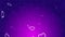 Loop particle, glowing heart and pink-purple gradient background, psychedelic image