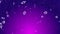 Loop particles, glowing stars and pink-purple gradient background