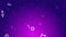 Loop particles, glowing stars and pink-purple gradient background