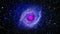 Loop Space Flight deep space exploration travel to Helix Nebula. 4K 3D loop space exploration to Helix Nebula.