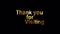 Loop Thank you for visiting glitch gold text effect
