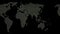 Loopable 3d animation of a black world map on black background. Scrolling from left to right