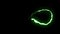 Loopable GREEN neon Lightning bolt infinity symbol shape flight on black background animation new quality unique nature