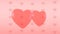 Loopable pink love background with hearts