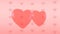 Loopable pink love background with hearts