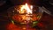 Loopable video of a flame in a little bowl