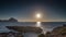 Loopable video of sun rising and setting in sky above Mediterranean sea
