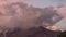 Loopable Video Timelapse of Snow Peak of Annapurna Mountain at Sunset among Moving Clouds in the Himalayas in Nepal