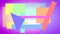 Looped abstract animation of multicolored geometric shapes