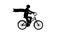 Looped animated pictogram cyclist