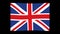 Looped animation of the flag of great britain