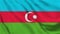 Looped background animation of the waving flag of Azerbaijan