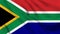 Looped background animation of the waving flag of South Africa