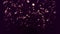 Looped glowing small particles on dark purple background