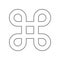 Looped square icon. Element of web for mobile concept and web apps icon. Outline, thin line icon for website design and
