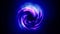 Looped twirl circle of stripes and lines of bright purple beautiful magical