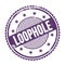 LOOPHOLE text written on purple indigo grungy round stamp