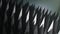Looping array of scary spikes under dramatic lighting, version 3