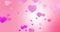 Looping Pink Hearts Animation on a Pink textured background.