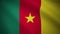 Looping video of waving flag of cameroon