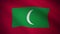 Looping video of waving flag of maldives