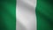 Looping video of waving flag of nigeria