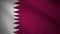 Looping video of waving flag of qatar