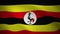 Looping video of waving flag of uganda