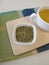 Loose kukicha green tea and cup of tea