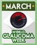 Loose-leaf Calendar with Eye and Reminder for World Glaucoma Week, Vector Illustration