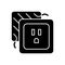 Loose outlet black glyph icon