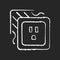 Loose outlet chalk white icon on dark background