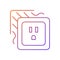 Loose outlet gradient linear vector icon