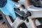 Loosen the wheel nuts with a wheel nut wrench when changing tires