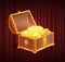 Loot Box with Gemstone, Brilliant and Coin Vector