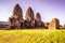 Lopburi Monkey Temple in Thailand. Phra Prang Sam Yot temple with monkey, ancient architecture in Lopburi, Thailand