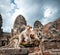 Lopburi Thailand. Monkey ( Crab-eating or Long-tailed macaque )