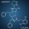 Lopinavir, C37H48N4O5, molecule. It is an antiretroviral protease inhibitor, used in with ritonavir in the therapy of human