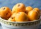 Loquat Japanese medlar fruit on dark background