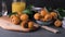 Loquats on kitchen counter