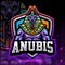 The lord of anubis mascot. esport logo design
