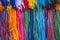 Lord of Bonfim ribbon tapes symbol of faith and good luck in Trancoso, BAHIA