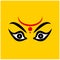 Lord durga face icon. Durga eyes vector