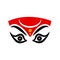 Lord durga face icon. Shakti eyes symbol