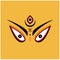 Lord Durga face illustration. Shakti face icon