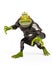 Lord frog is ready in white background