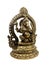 lord ganesh of hindu religion golden statue in sitting position with multiple hand